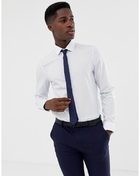 Calvin Klein Slim Fit Pinstripe Shirt Blue