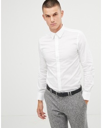 United Colors of Benetton Slim Fit Shirt With Stretch In White