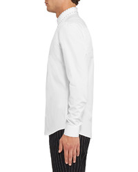 Givenchy Slim Fit Studded Collar Cotton Shirt