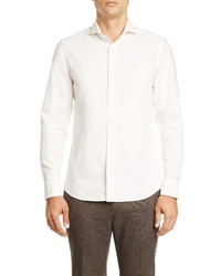 Z Zegna Slim Fit Washed Button Up Shirt