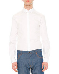 Valentino Solid Long Sleeve Shirt White