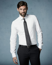 Ermenegildo Zegna Solid Long Sleeve Sport Shirt White