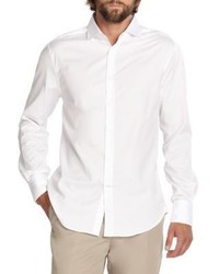Brunello Cucinelli Solid White Button Down Shirt
