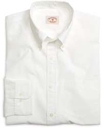 Brooks Brothers Solid White End On End Sport Shirt