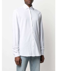 Z Zegna Spread Collar Cotton Shirt