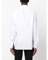 Zegna Spread Collar Cotton Shirt