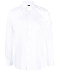 Zegna Spread Collar Cotton Shirt