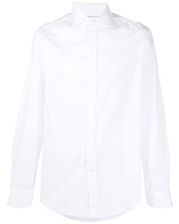 Brunello Cucinelli Spread Collar Long Sleeve Shirt