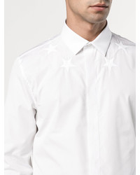 Givenchy Star Embroidered Long Sleeve Shirt