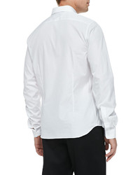 Valentino Stud Collar Button Down Shirt White