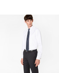 Paul Smith Tailored Fit White Artist Stripe Double Cuff Shirt