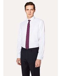 Paul Smith Tailored Fit White Artist Stripe Double Cuff Shirt