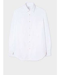 Paul Smith Tailored Fit White Cotton Signature Stripe Cuff Shirt