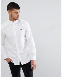PS Paul Smith Tailored Fit Zebra Logo Shirt In White