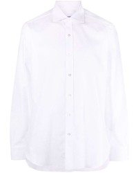 Barba Textured Long Sleeve Cotton Shirt