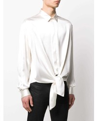 Saint Laurent Tie Front Long Sleeved Shirt