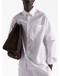 Prada Triangle Logo Long Sleeve Shirt