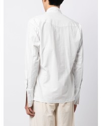 Greg Lauren V Neck Long Sleeve Cotton Shirt