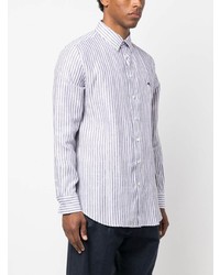 Etro Verticle Stripe Pattern Linen Shirt