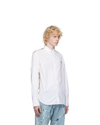 Junya Watanabe White And Beige Brooks Brothers Edition Shirt