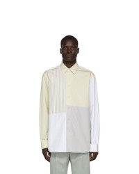 Jil Sander White And Beige Tilt Straight Fit Shirt