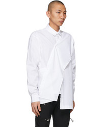 Heliot Emil White Asymmetric Deconstructed Shirt