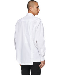 Heliot Emil White Asymmetric Deconstructed Shirt