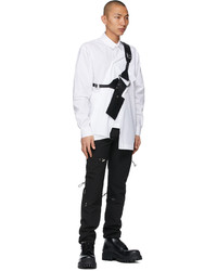 Heliot Emil White Asymmetric Deconstructed Shirt