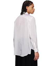 Black Comme Des Garçons White Asymmetric Shirt