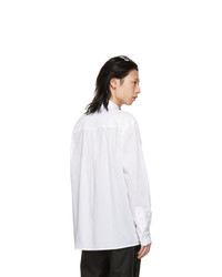 D.gnak By Kang.d White Asymmetry Shirt