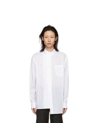 D.gnak By Kang.d White Asymmetry Shirt