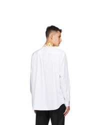 Versace White Barocco Collar Shirt