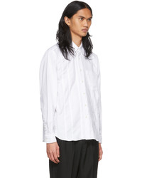 Sophnet. White Big Vertical Paneled Shirt
