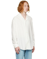 AMI Alexandre Mattiussi White Camp Collar Shirt