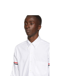 Thom Browne White Classic Point Collar Armband Shirt