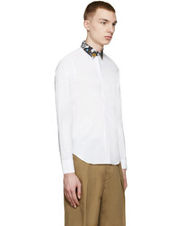 Kenzo White Contrast Collar Shirt