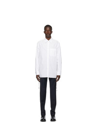 Valentino White Cord Weave Long Sleeve Shirt