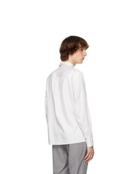 Z Zegna White Cotton And Silk Shirt