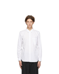 Comme des Garcons Homme Deux White Cotton Broad Stripe Shirt