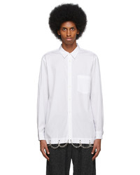 Comme Des Garcons Homme Plus White Cotton Broadcloth Shirt