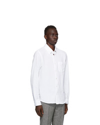 Harmony White Cotton Pique Celestin Shirt