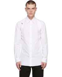 Alexander McQueen White Cotton Poplin Harness Shirt
