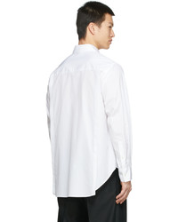 Rito Structure White Cotton Tuck Shirt