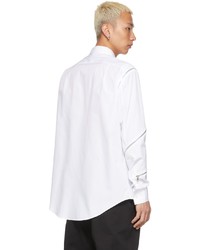 Alexander McQueen White Cotton Zip Shirt