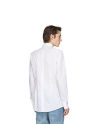 Dolce and Gabbana White Crown Collar Shirt