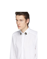 Dolce and Gabbana White Crown Collar Shirt