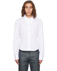 AARON ESH White Double Dart Shirt