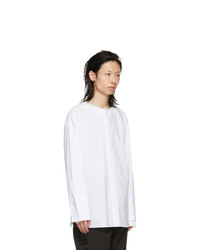 D.gnak By Kang.d White Double Sleeve Shirt