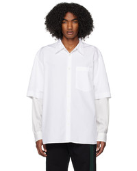 Dries Van Noten White Double Sleeve Shirt