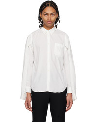 Black Comme Des Garçons White Double Sleeve Shirt